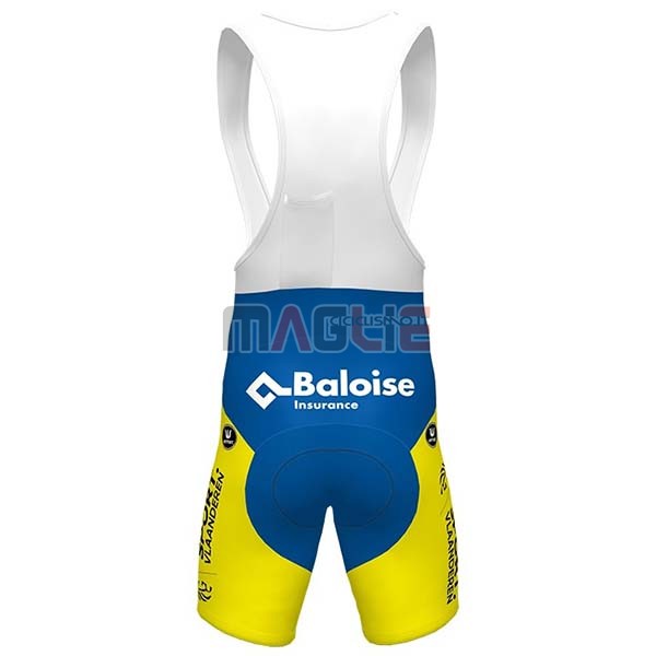 Maglia Sport Vlaanderen-Baloise Manica Corta 2020 Bianco Giallo Blu